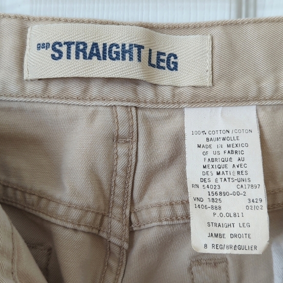 Gap 2002 Y2K Vintage Twill Cotton Mid Rise Straight Leg Chino Pants Beige 8 - Picture 10 of 14